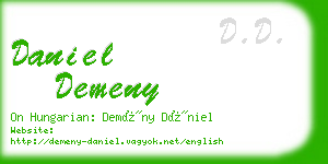 daniel demeny business card